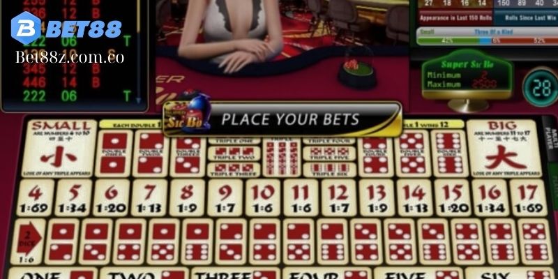 Giao diện chơi Tài Xỉu trực tuyến tại BET88 với dealer chuyên nghiệp