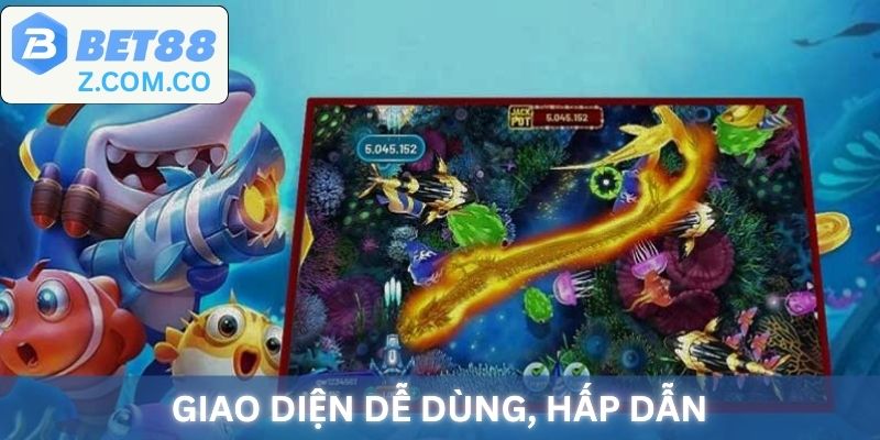Giao diện Bắn Cá Long Thần tại Bet88 thu hút được rất nhiều cược thủ tham gia